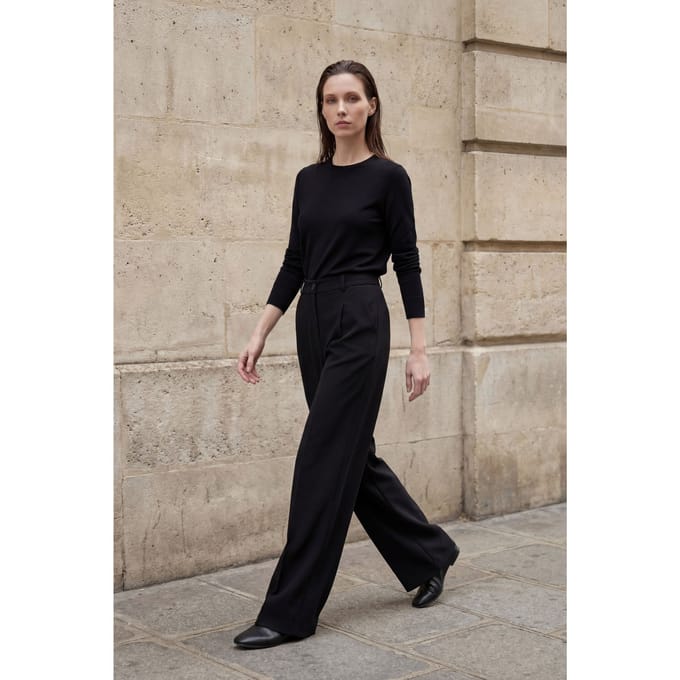 Hoge Taille Plissé Rechte Pantalon