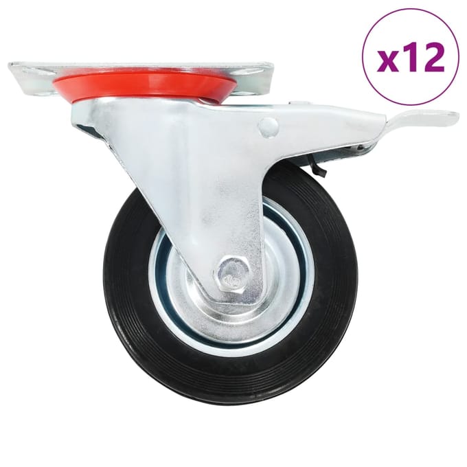 vidaXL - 12 - st - Zwenkwielen - 100 - mm