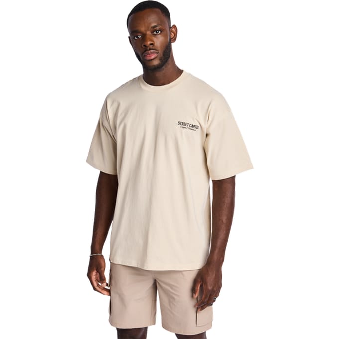 Street Cartel Racer T-shirts Heren - Wit - Maat XL