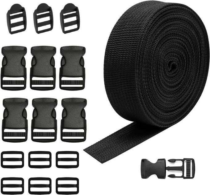 Sterke Nylon Singelband (2.5 cm Breed, 15 Meter Lang)