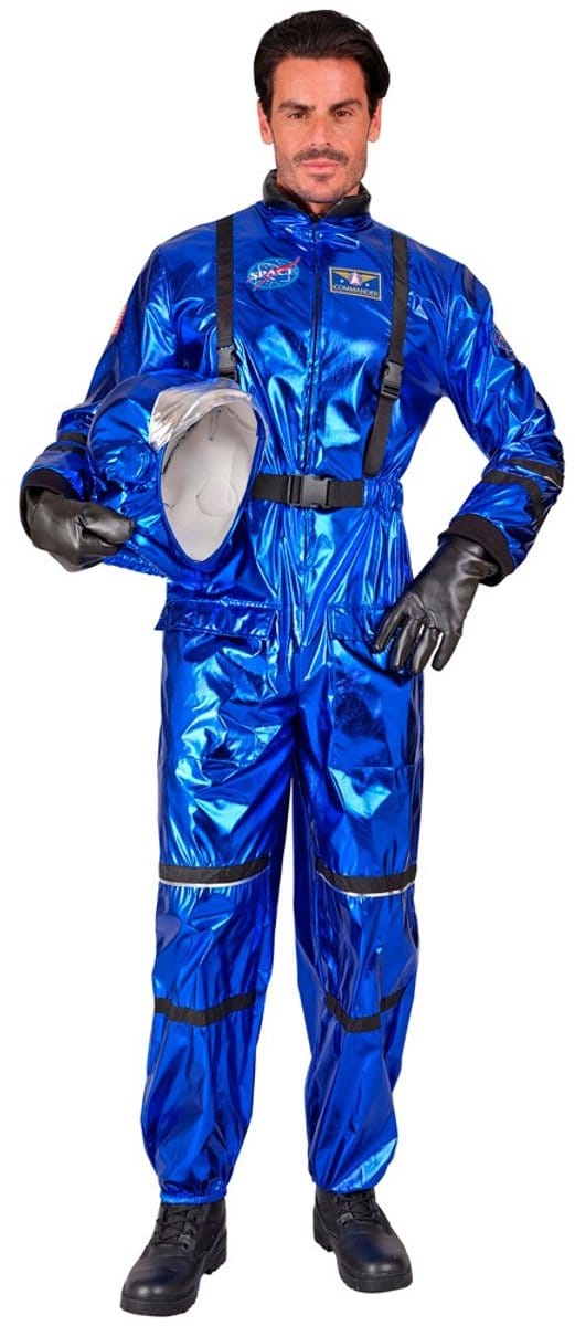 Astronaut Jumpsuit Heer Metallic - Blauw - Maat S