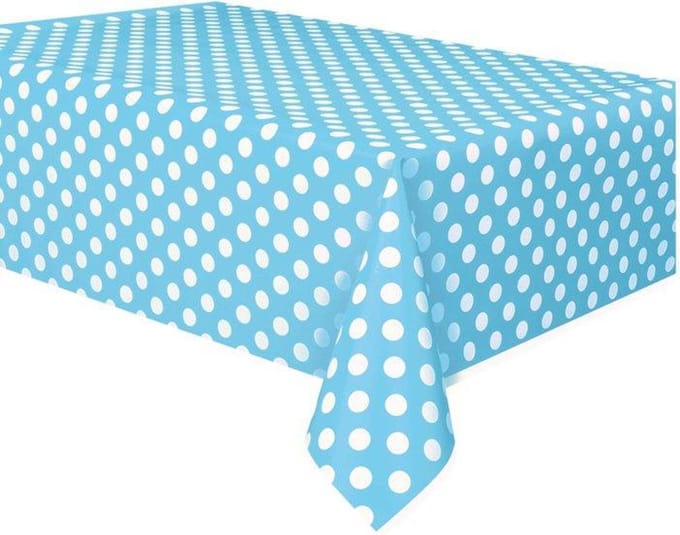 Tafelkleed Dots Powder Blue 137x274cm
