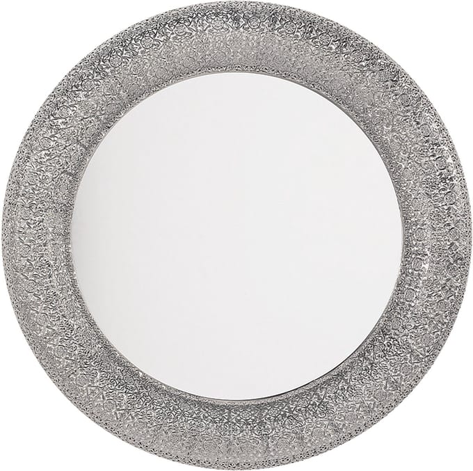 CHANNAY - Wandspiegel - Zilver - Metaal