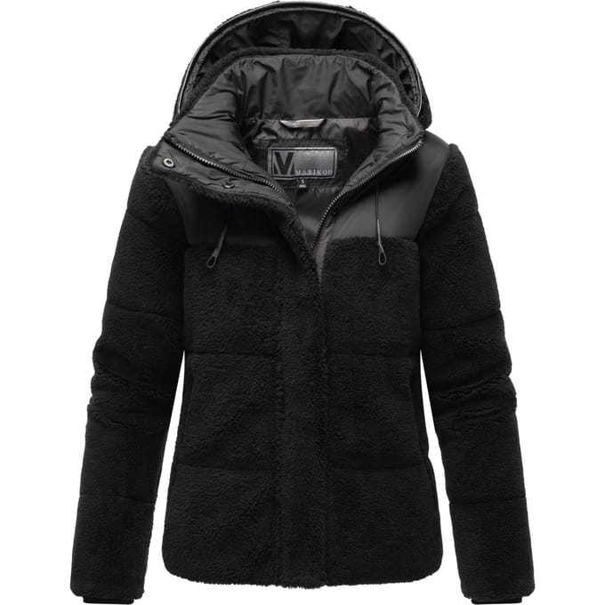 Marikoo dames teddy puffer jas met capuchon – model Kaguraa