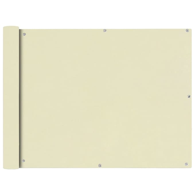vidaXL - Balkonscherm - oxfordtextiel - 90x600 - cm - crème