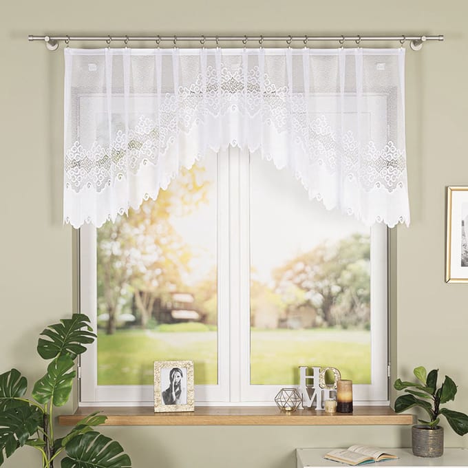 Markizeta MODESTA - Jacquard Kant-en-klare Gordijn - 250x80 cm - Wit