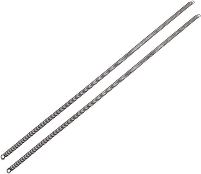 Verlengveer met dubbele haak - 1mm draaddiameter en 6mm buitendiameter - 300mm lengte - 2 stuks