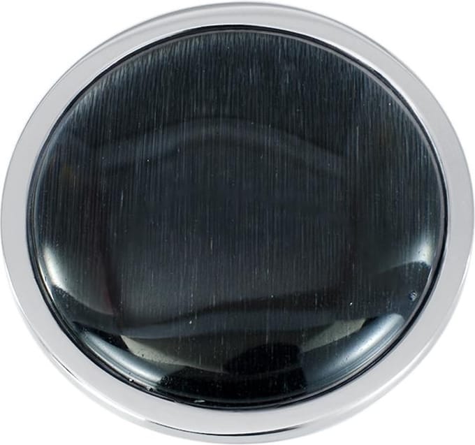 Quiges - Munthouder Munt 33mm RVS Cat's Eye Zwart - EPR126