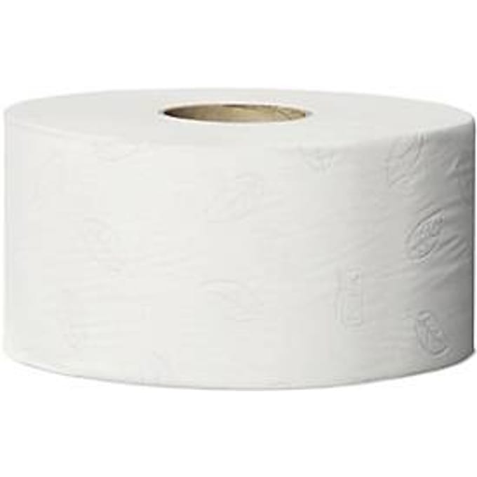 Tork® Toiletpapier Mini Jumbo Advanced 120280, 2-laags, met reliëf, 12 rollen á 850 vel, wit