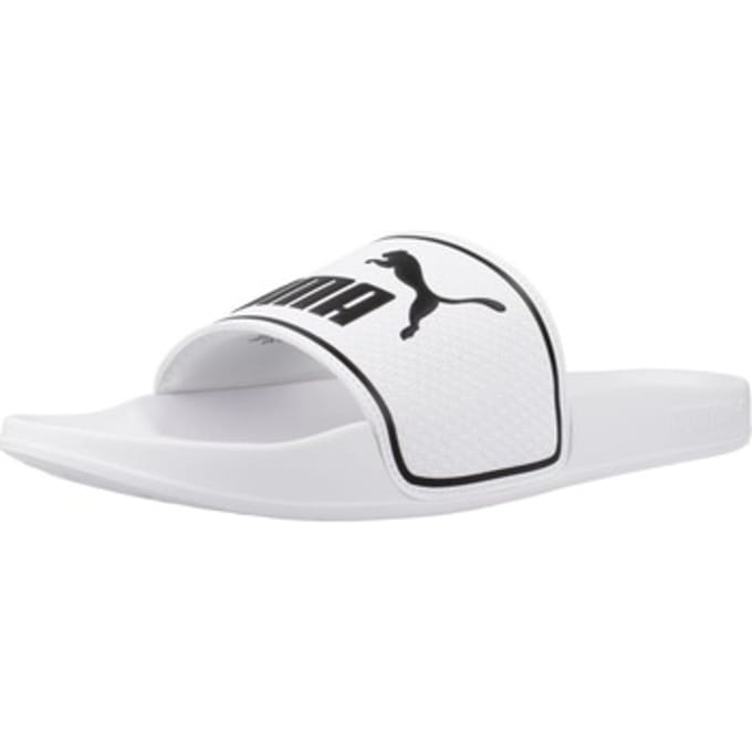 PUMA Leadcat 2.0 Unisex Slippers - Puma White-Puma Black - Maat 43