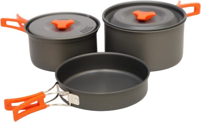 Vango Hard Anodised 2 Person Cook Kit - Potten & Pannen - Grey