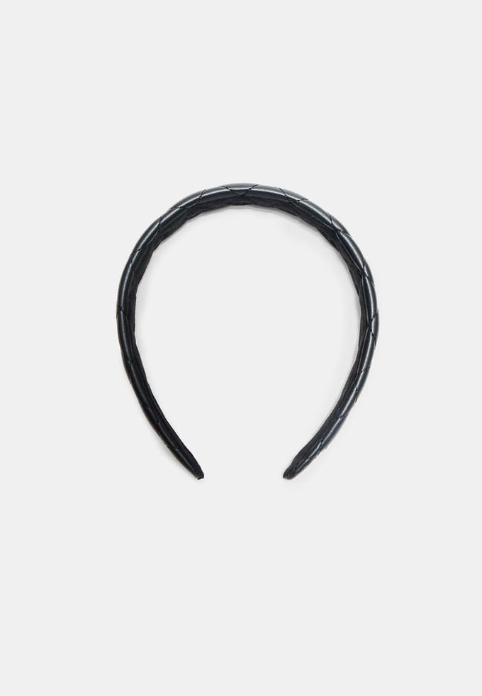 Stradivarius Stijve diadeem met stiksels  Zwart OS