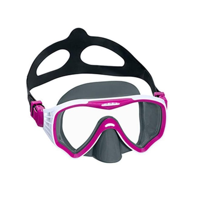 Masque de plongée - Bestway - 22074 - Verre trempé - Sangle en silicone - Multicouleur