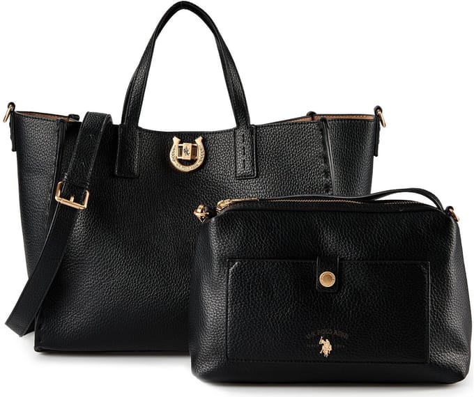 U.S. POLO ASSN. schoudertas Middleton Double Handle With Extra Bag Black zwart