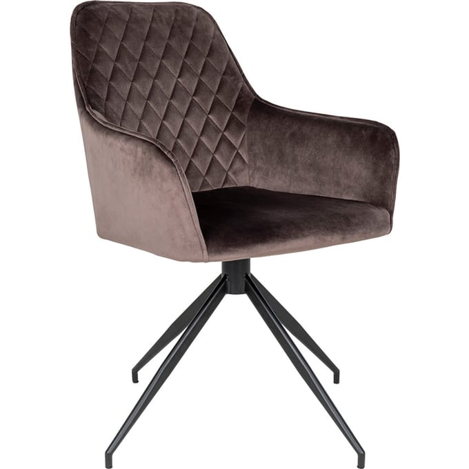 House Collection Velvet Eetkamerstoel Draaibaar Floki Grijsbruin
