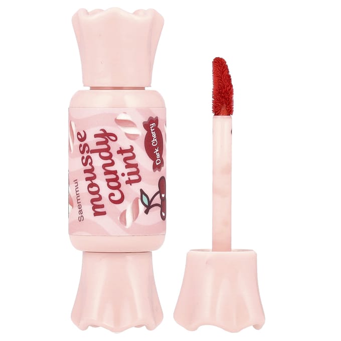 The Saem, Saemmul, Mousse Candy Tint, 07 Dark Cherry, 8g brown