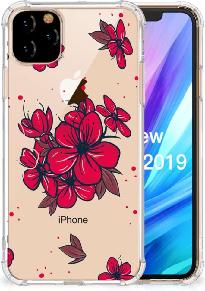 Back Cover voor Apple iPhone 11 Pro Max Case Blossom Red
