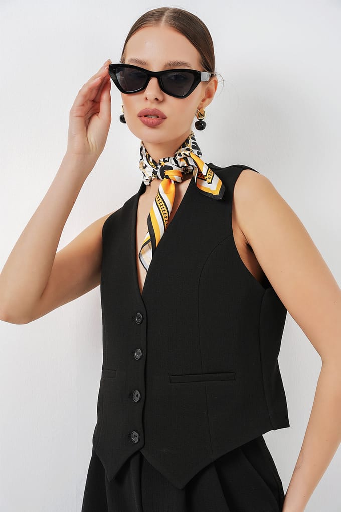 V-hals Crêpe Gilet