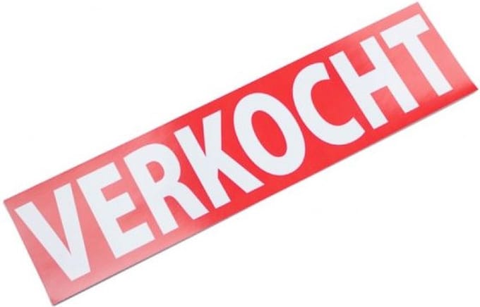 Verkocht sticker - 400 x 100 mm