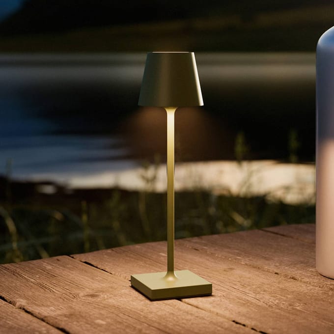 Sigor LED-accubatterijlamp Nuindie pocket, dennengroen, IP54, dimbaar