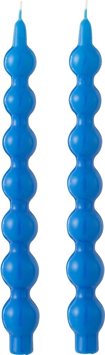 J-Line kaars Kalebas - blauw - 5U - doos van 2