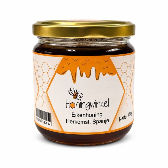 Eikenhoning 450g Spanje Honingwinkel (vloeibaar)