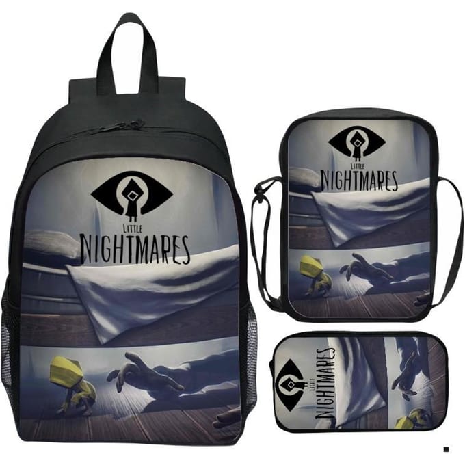 Sac à dos set Little Nightmares, Sac à dos Little Nightmares 2, petit sac bandoulière, trousse