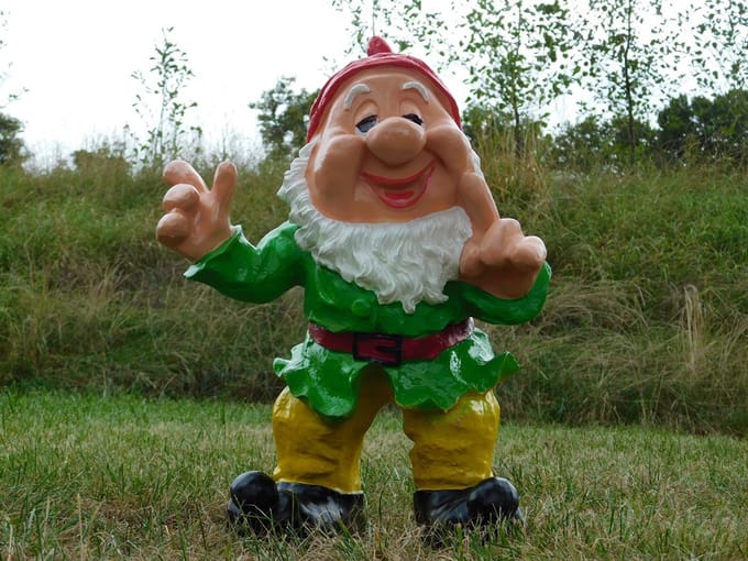 Eenmalig: Beeld Kabouter Groen - 57 cm - Polystone