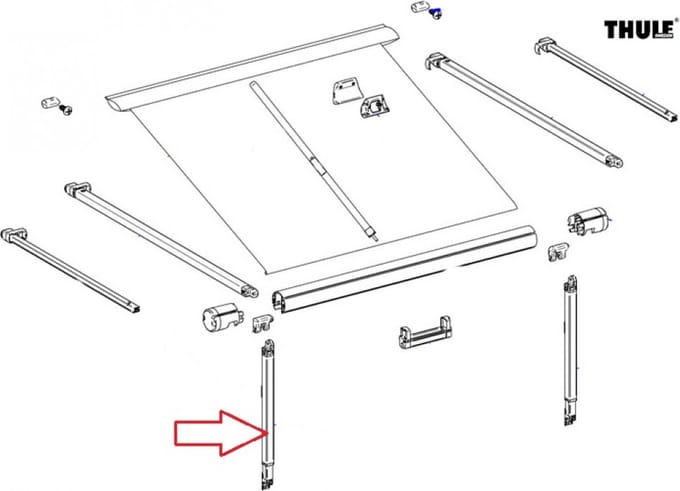 Thule Support Arm 1200 3.00/3.25