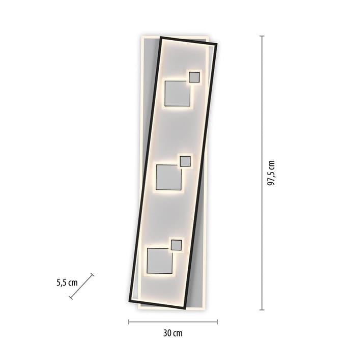 Paul Neuhaus LED plafondlamp Mailak, lengte 97 cm