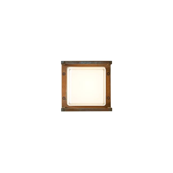 Moretti Luce LED buitenwandlamp Ice Cubic 3405, messing antiek