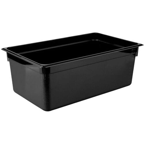 GGM Gastro (6 Stück) Polycarbonat-Behälter GN 1/1 - Schwarz - Höhe: 200mm Zwart