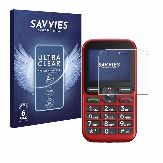 Savvies - Screenprotector voor Doro Leva L10 - Folie Beschermfolie transparant 6 Stuks