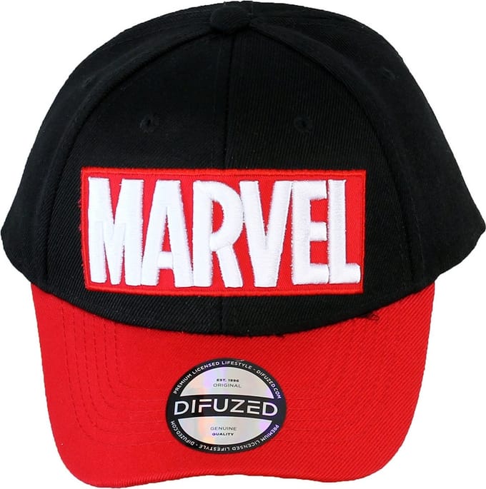 Marvel - Red Brick Logo pet met gebogen klep zwart/rood
