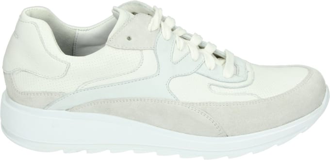 Durea - 6272 H - Lage sneakersDames sneakers - Kleur: Wit/beige - Maat: 35.5