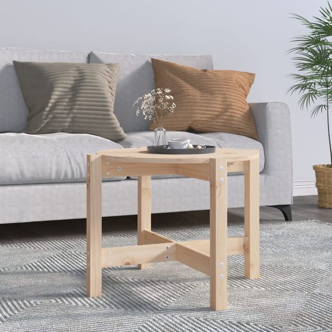 vidaXL - Salontafel - Ø - 62,5x45 - cm - massief - grenenhout