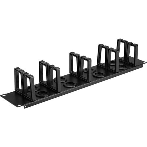 Renkforce RF-7116968 19 inch Kabelgeleiding voor patchkast 2 HE 360° draaibare kabelbeugel Black