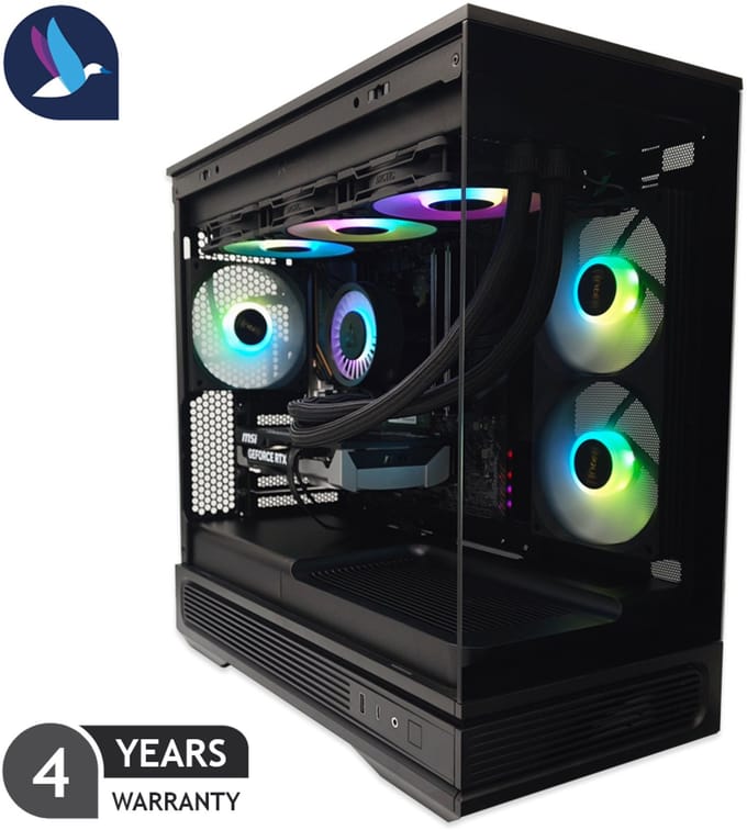 IceVortex V Gaming PC - AMD Ryzen 7 9800X3D - NVIDIA RTX 5070 - 32 GB RAM - 1 TB SSD - WiFi - BT - Waterkoeling