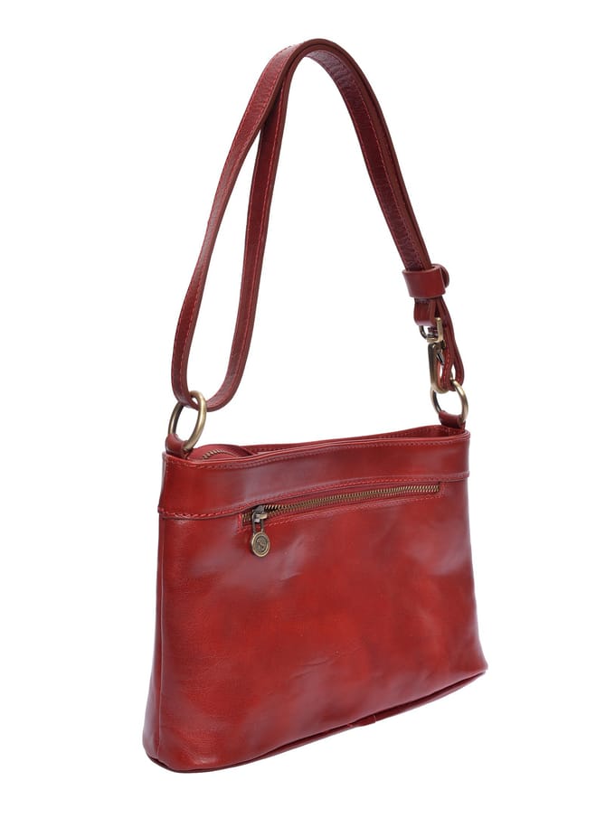Luisa Vannini Rood Rundleer Tas