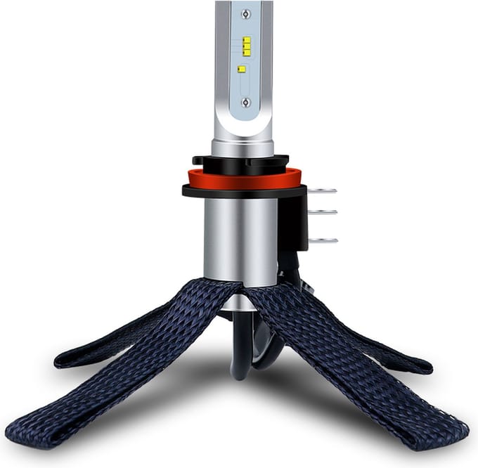 H15 Led G10 koplampen set 8.000 lumen met DRL copperflex