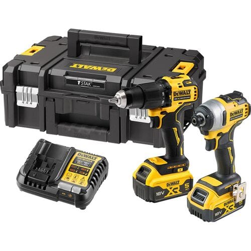 DEWALT DCK2062P2T COMBOSET 18V 5,0AH LI-ION - DCD709 ACCUKLOPBOORMACHINE + DCF809 SLAGSCHROEVENDRAAIER