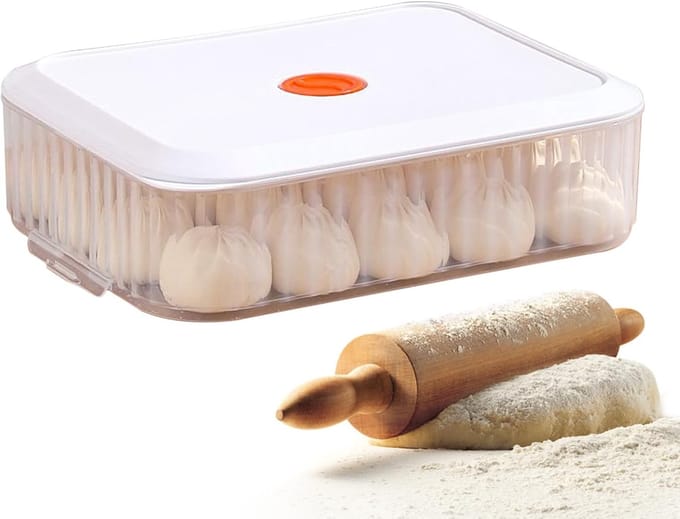 Deeg Rijsbox - Fermentatie Container - Brood Bakken - Aroma Bescherming - 31 x 23 x 9 cm - Grijs