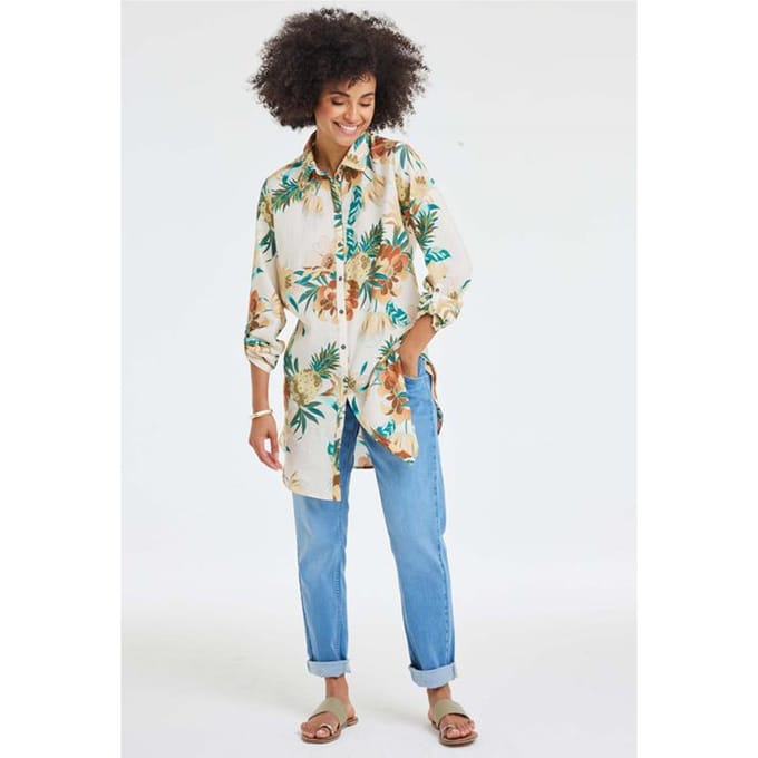 DIDI Tunic Jolie Offwhite Rising Sun Print Größe: 44 | Blusen Outlet | Damen | Weiß