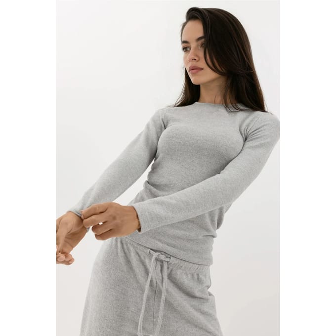 Zachte Textuur Lange Mouw Blouse