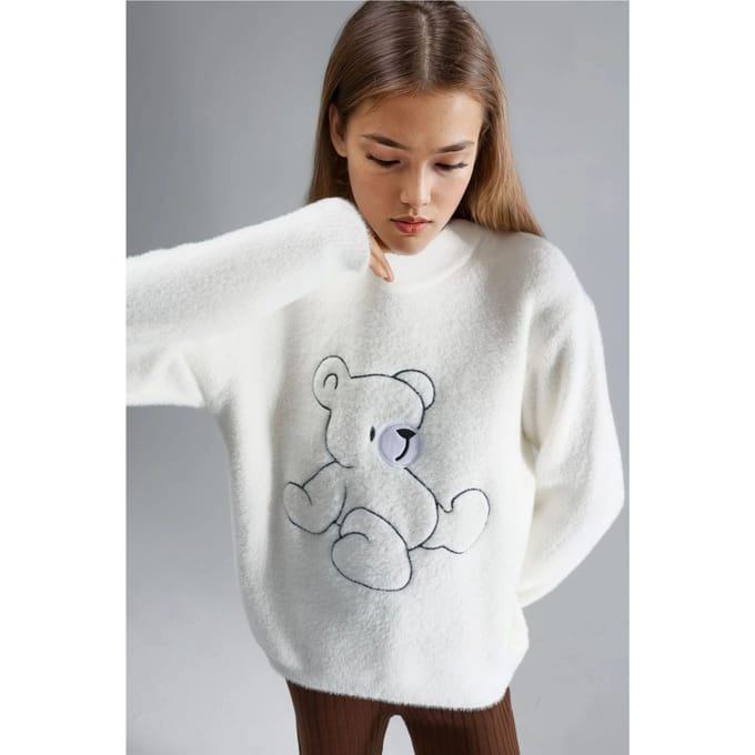 Oversized Teddybeer Pluche Trui