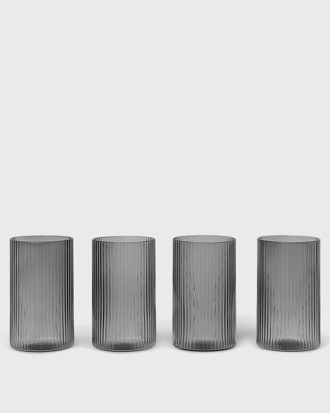 Ripple Verrines-Set of 4-Smoked Grey