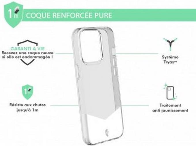 Force Case, Hoesje geschikt voor iPhone 13 Pro - PURE Versterkt, Transparant