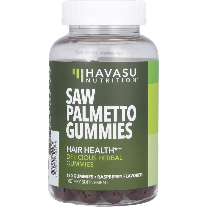 Havasu Nutrition, Saw Palmetto Gummies, Framboos, 120 Gummies