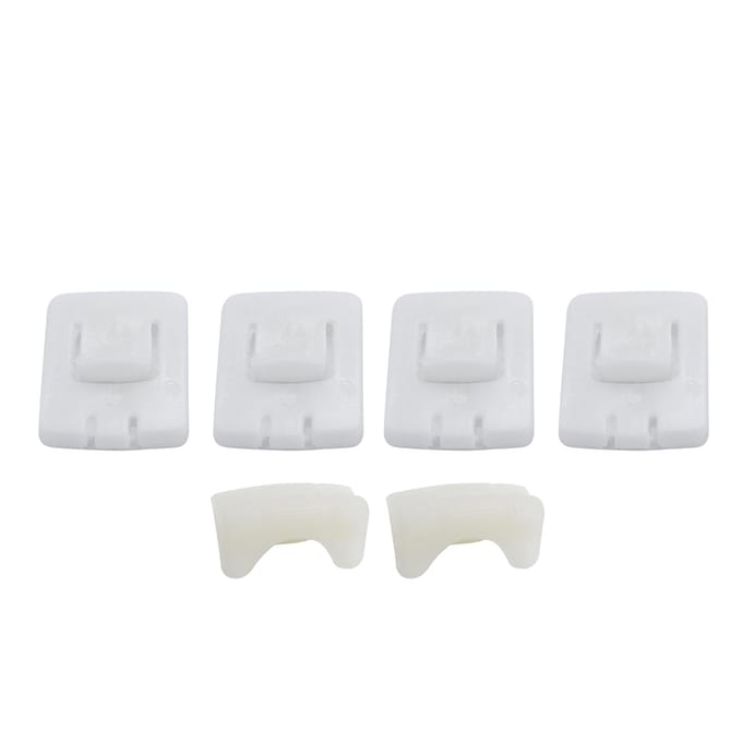 Kit de 6 pièces de clips de siège, guide de coulisse, clips de coulisse de ceinture de sécurité, curseur de guidage de siège, remplacement pour VW Golf blanc
