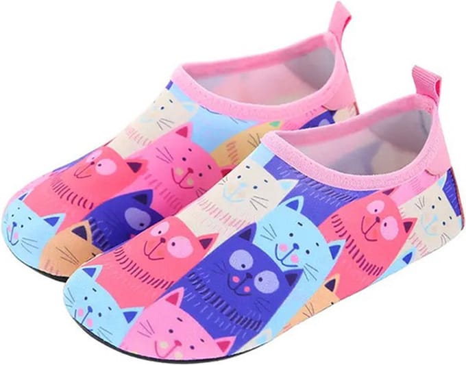 ATTREZZO® Waterschoenen - Kinderen - maat 23/24 - Roze met Katten